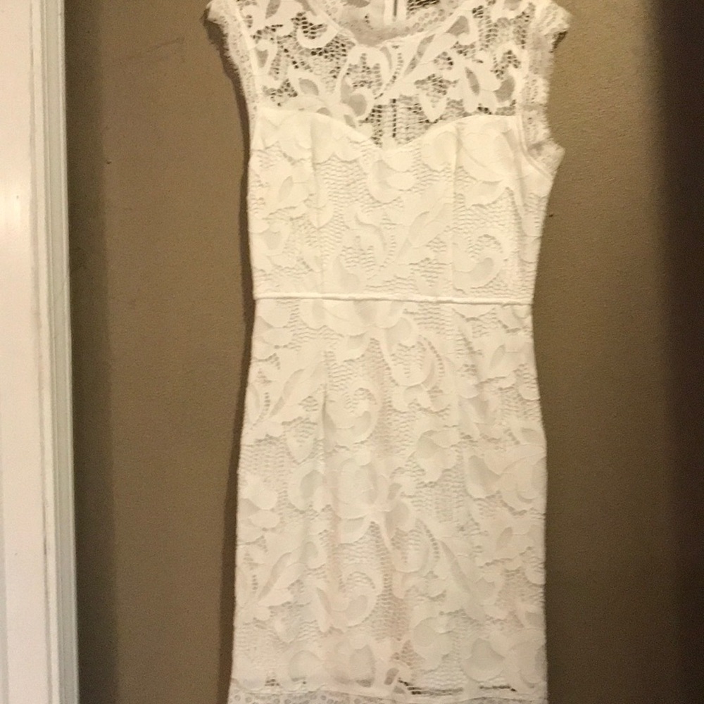 Sexy white lace dress